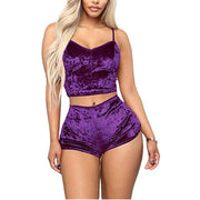 Velvet Nightwear Lingerie Sets - Rochemart Store